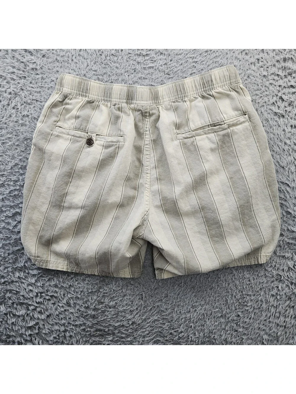 Katin Shorts Mens Medium Striped Drawstring Linen Beach Surf Breathable